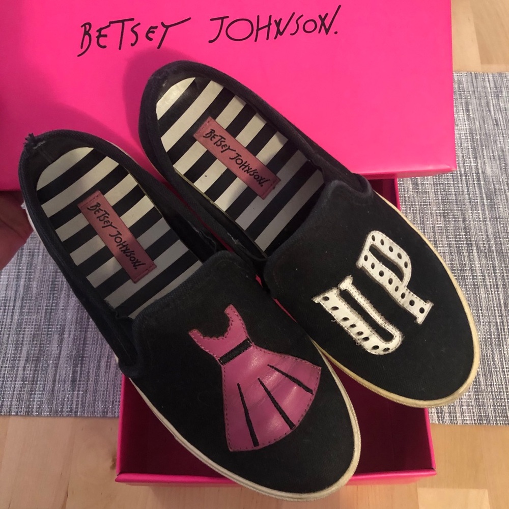 Used Betsey Johnson dress up slip-on shoes